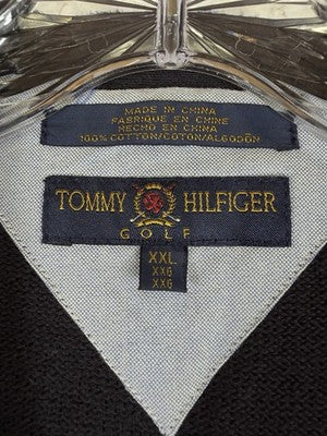 Vintage Tommy Hilfiger Golf Sweater Vest XXL Blue Herringbone Professor Preppy