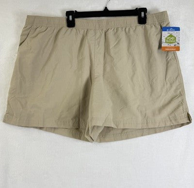 Columbia Shorts Womens XXL Sandy River Short II 5” Nylon Beige Pockets New NWT