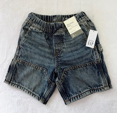 Baby Gap Boys 3t Shorts 90s Loose Fit Denim Jean Blue New