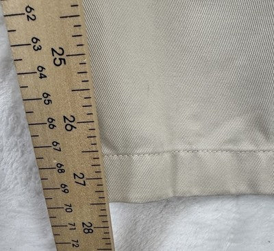 LL Bean Chino Pants Womens 16 Petite Original Fit Beige Khakis High Rise Cotton