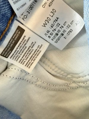 Levis Baggy Dad Jeans 30 Womens 30x30 Light Wash Blue Wide Leg High Rise