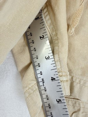 Eddie Bauer Shorts Small Women Hemp Cotton Pull On Ecru Beige 5”