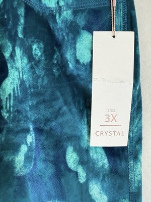 Lularoe 3XL Cozy Velour Pants Teal Green Pull On Plus Size Womens New NWT