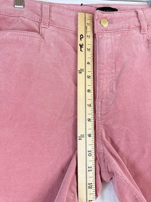 Talbots Corduroy Flare Leg Pants 4 Womens Rose Pink High Waist