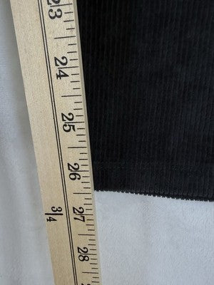 Lands End Corduroy Leggings Large Petite Black Pull On Womens LP