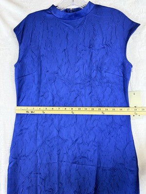 Worthington Dress Small Shift Royal Blue Sheath Midi Sleeveless Womens New NWT