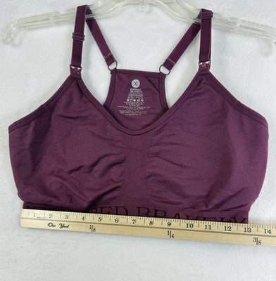 Kindred Bravely Sublime Pumping Nursing Bra Large Burgundy Purple Womens