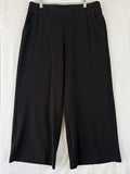 Max Studio Cropped Wide Leg Pants XL Black Pull On Womens
