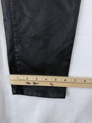 Banana Republic Coated Jeans Black 27 4 Petite Womens Slim High Rise Denim