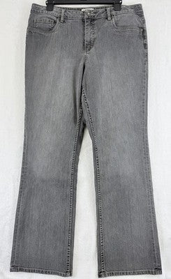 Coldwater Creek Jeans 16 Gray Bootcut Womens