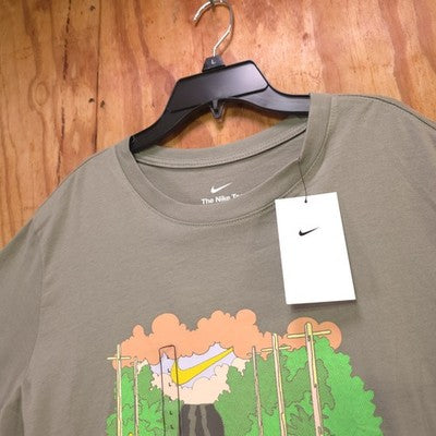 Nike T-shirt Mens Sage Green No Finish Line Tshirt Men's Nike Large HJ3678-320