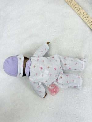 Berenguer Dolls 11” JC Toys Baby Girl African American AA Hat Outfit Purple