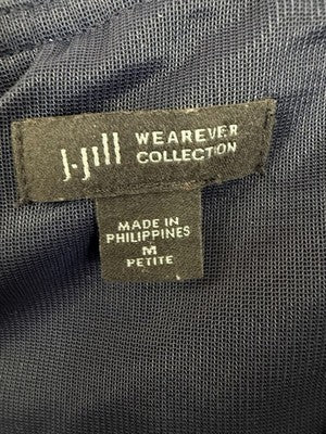J Jill Wearever Collection Pants Medium Petite Navy Blue Pull On Womens