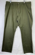 Old Navy Chinos 40x30 Mens Green Pants Flat Front Slim Built In Flex