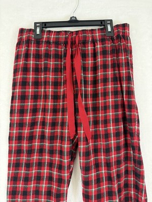 Lands End Flannel Pajama Pants XS Women’s Red Plaid Pjs Bottoms