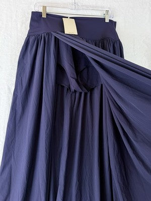 Halara Breezeful Skirt Large Blue Maxi High Waist Flowy Womens New NWT