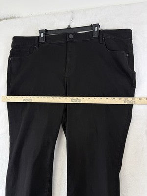 Lane Bryant Jeans 24 High Rise Skinny Fit Black Magic Waistband Plus Size Womens