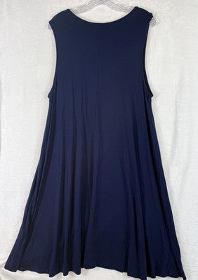 Heyton Dress XL Blue Sleeveless Jersey Knit Fit And Flare