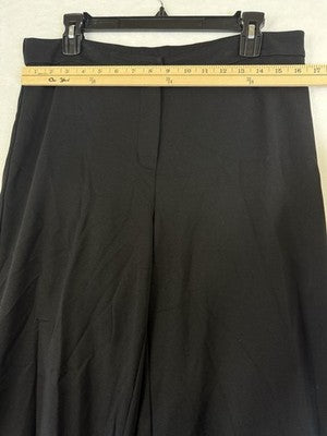 Eileen Fisher Pants Medium Black Washable Flex Ponte Straight Trouser Women Knit