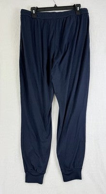 J Crew Mens Pajama Pants Medium Navy Blue Joggers Double Knit PJ