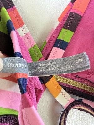Aerie Bikini Top Medium Triangle Lot 2 Pink Striped