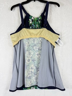 Denim Co Tankini Top 16 High Neck Navy Blue Swimwear Swim Swimsuit Womens
