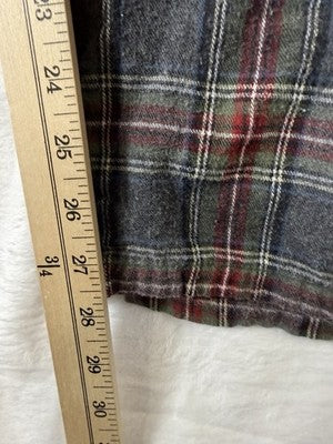 LL Bean Flannel Pajama Pants XXL Mens 30” Gray Plaid Drawstring Sleep PJ Pajamas