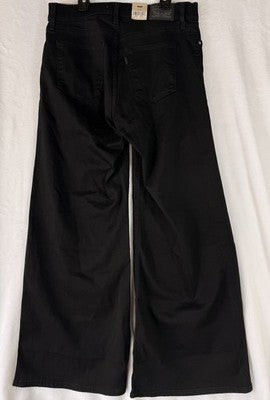 Levis 318 Shaping Wide Leg Jeans 30 Womens Black 30x30 Levi’s New NWT