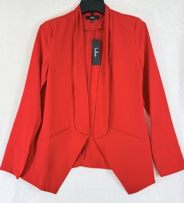 Lulus Blazer Small Red Open Front Jacket Womens New NWT