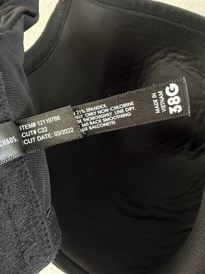 Torrid Bra 38G Black Balconette Lightly Lined Smooth Curve Womens