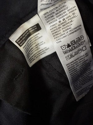 Levis 90s Straight Leg Pants 27 Womens Black 27x28 100% Cotton Mid Rise New NWT