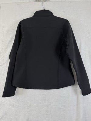 LL Bean Jacket Womens Small Black Outdoor Discovery School Fleece Lined Full Zip