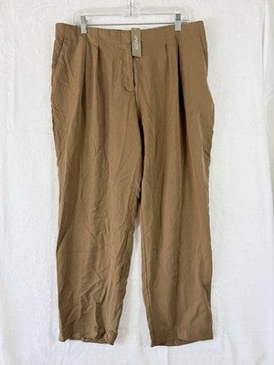 Chicos Skimmer Pants 2.5 US 14 Brown Soft Tencel Ultimate Fit Womens