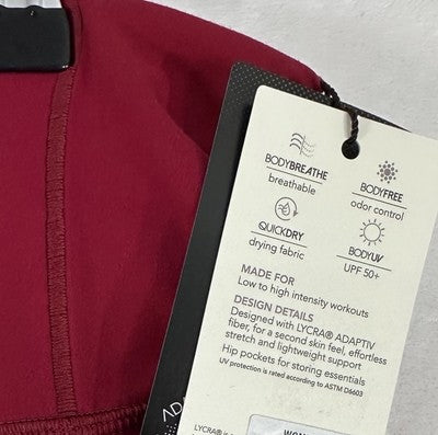 CALIA Women's Inspire Mesh Red Leggings Sz XL Womens 7/8 Legging NWT $108 NEW