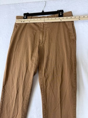 J Crew Sun Faded Pants Mens 32x30 Classic Fit Chinos Brown 100% Cotton