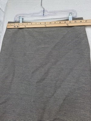 Talbots Pencil Skirt 10 Navy Blue Striped Womens A Line
