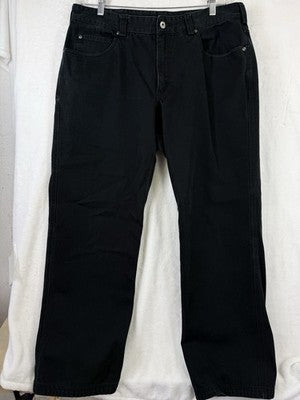 Duluth Trading Company Jeans 38x32 Mens Black Straight Leg Denim