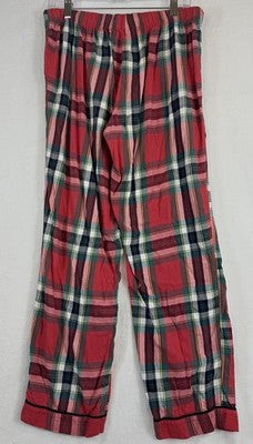 Victoria’s Secret Flannel Pajama Pants Medium Red Plaid Womens Sleep PJ