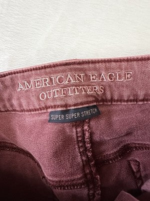 American Eagle Crop Jeggings Size 6 Jeans Pink Womens Denim Cropped