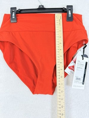 Calia Swim Bottom Small Red High Rise Wide Band Womens Tankini Swimwear New NWT
