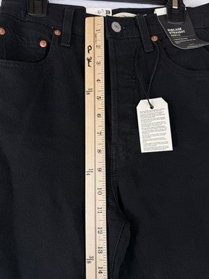 Levis Ribcage Straight Ankle Jeans 29 Womens 25x29 Black Levi’s New NWT