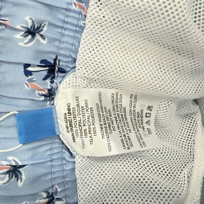 Blue Wave Swim Trunks XXL Mens Blue Print Swimsuit Mesh Lined 6.5” New NWT