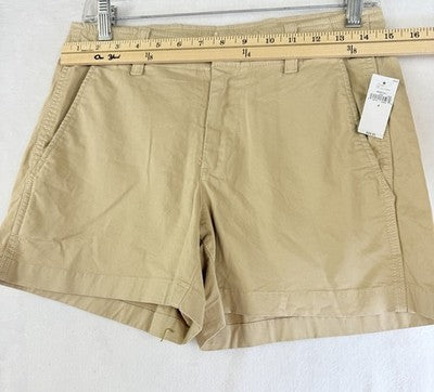 Gap Downtown Khaki Shorts 4 Women Tan Beige 4” Cotton Stretch New NWT