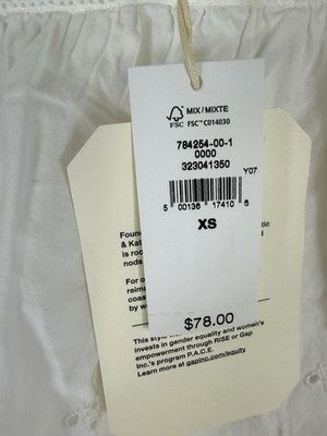 GAP x Doen Eyelet Top XS Womens Cotton Cottagecore Boho Sleeveless New NWT