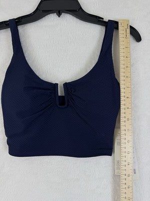 Calia Swim Top XS Longline Bikini Opulent Blue Navy U Bar Womens New NWT