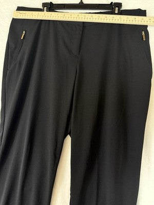 Lane Bryant 18 20 Dress Pants Black Plus Size Women Stretch Zip Pockets