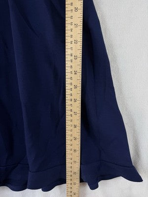 Express Dress XS Fit Flare Short Blue Long Sleeve Womens New NWT