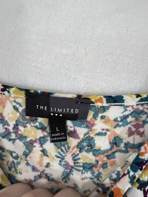 The Limited Top Medium Sleeveless Floral Lightweight Womens Halter Blouse Tops