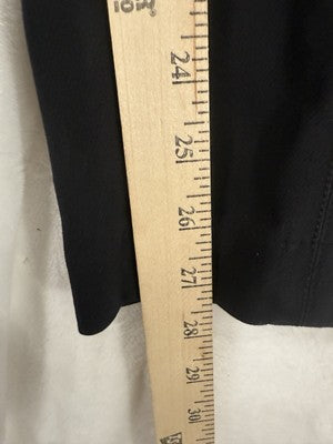 Talbots Portland Pants 16 Black Riding Stretch Ankle Front Seam Side Zip Womens