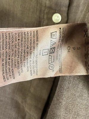 Gap Cotton Gauze Dolman Shirt Small Womens Top Brown Button Up Short Sleeve New